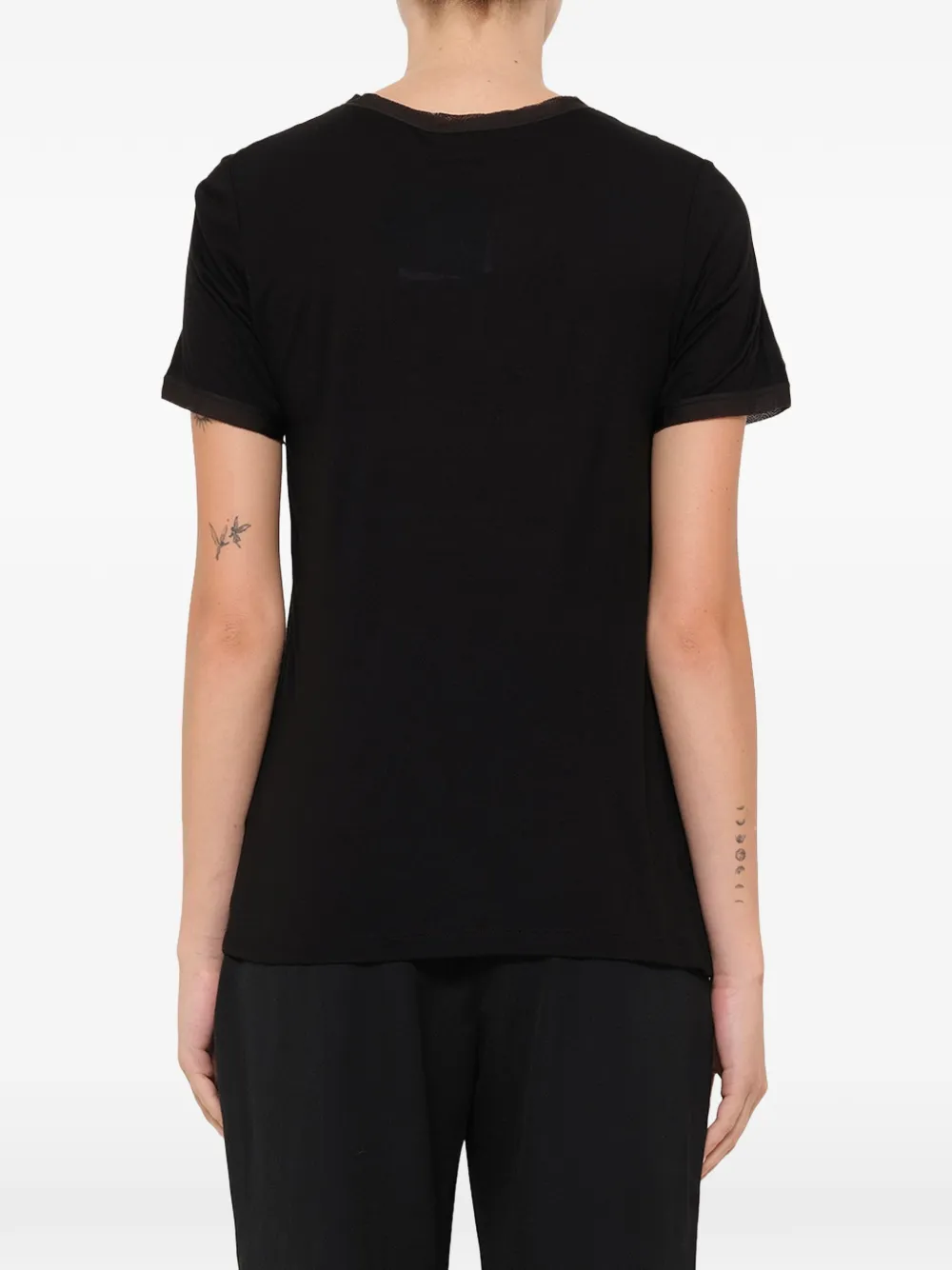 Lanvin Jersey T-shirt met borduurwerk Zwart