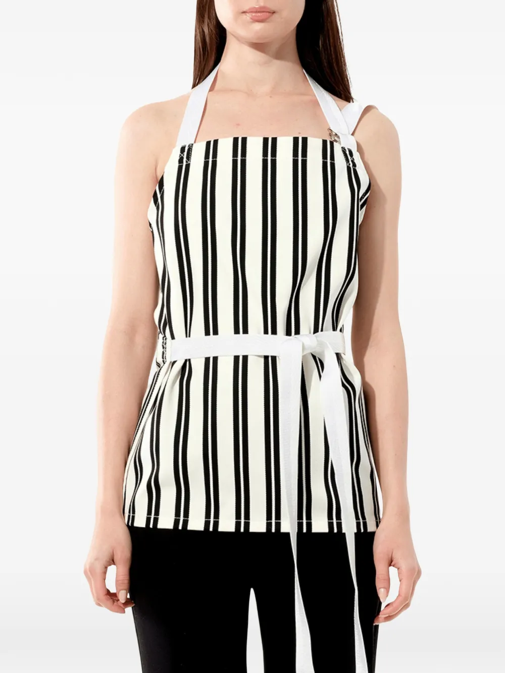 Balenciaga striped halterneck tank top - Schwarz