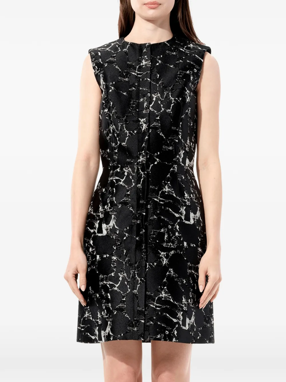 Balenciaga marble-print sleeveless dress - Schwarz