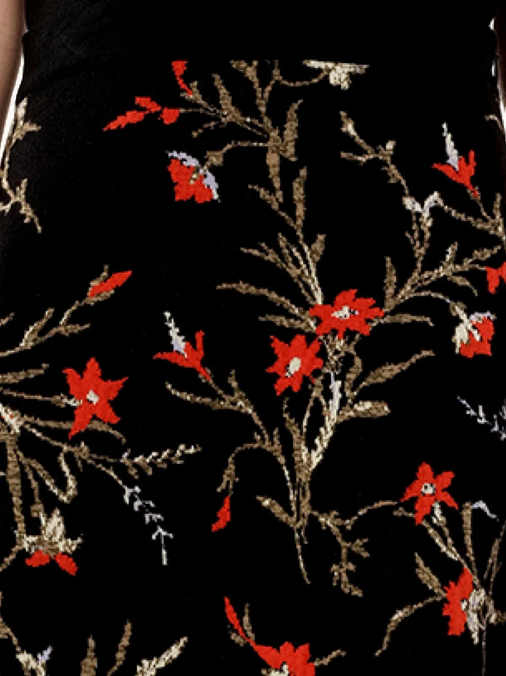 Balenciaga Mini-rok met geborduurde bloemen Zwart