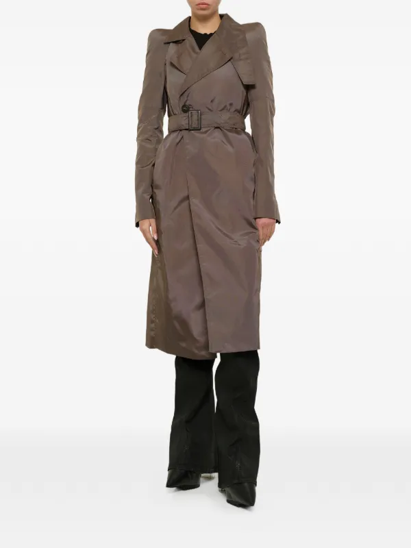 ジャケット・アウター Rick owens Asymmetric trench Rick Owens Maria Asymmetric Trench Coat | Brown | FARFETCH KW