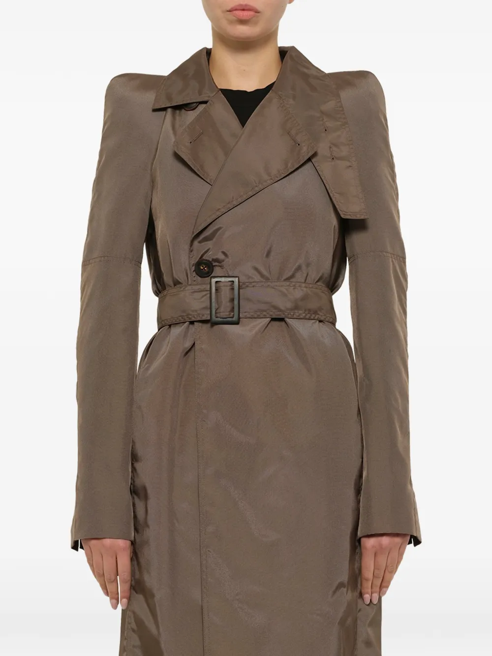 ジャケット・アウター Rick owens Asymmetric trench Rick Owens Maria Asymmetric Trench Coat | Brown | FARFETCH