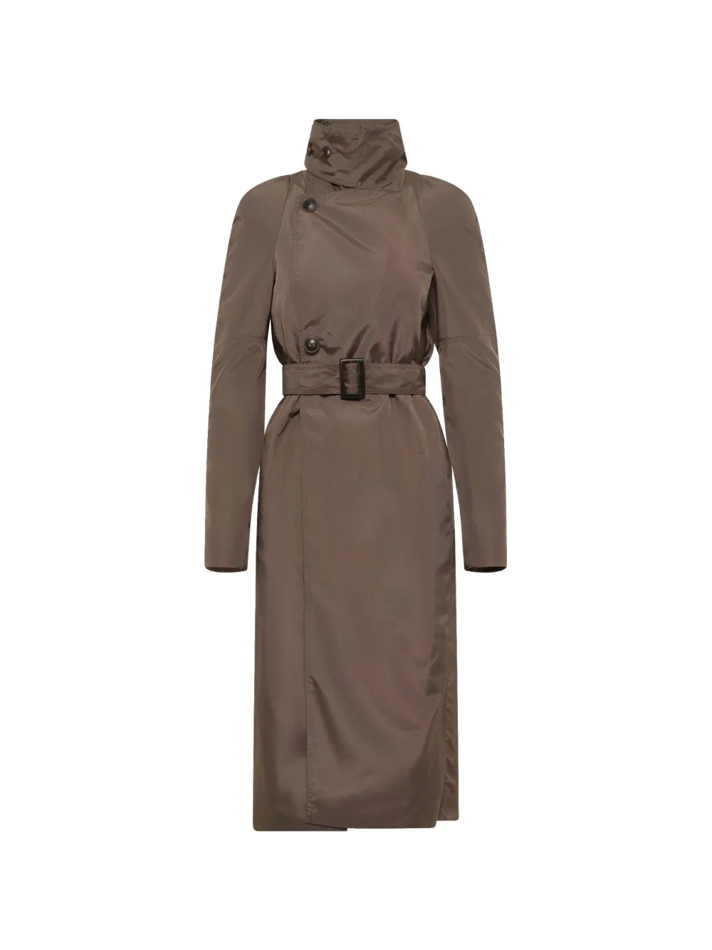 Rick Owens Maria asymmetric trench coat - Brown
