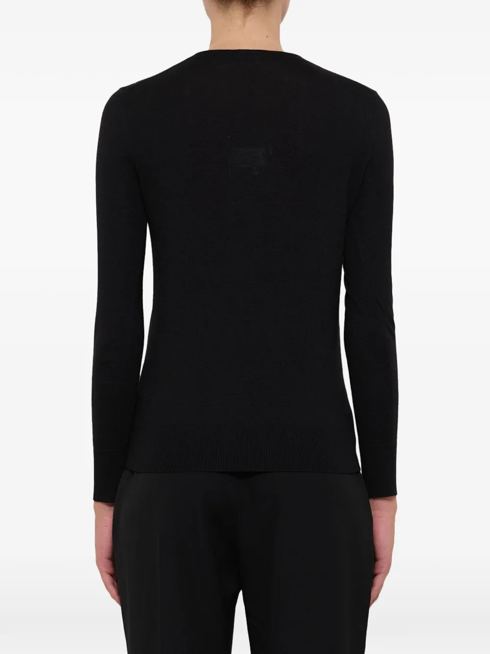Alexander McQueen Vest met V-hals en kralen Zwart