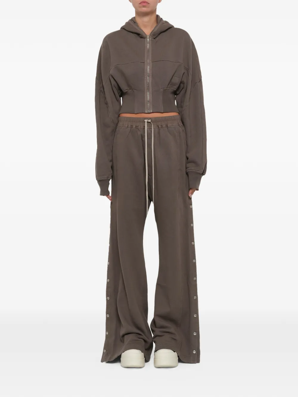 Rick Owens DRKSHDW Pusher trainingsbroek met drukknoop Bruin