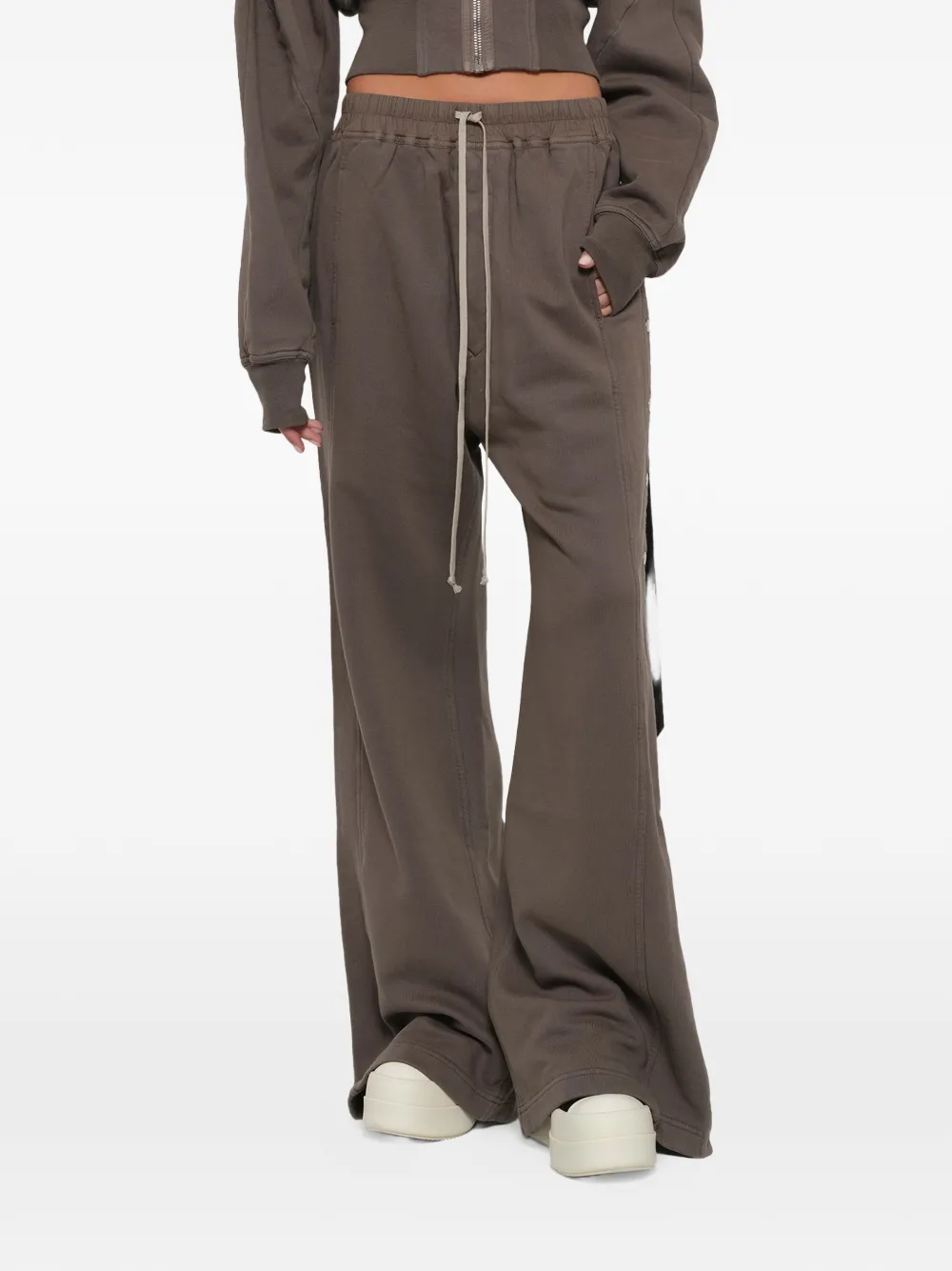 Rick Owens DRKSHDW Pusher trainingsbroek met drukknoop Bruin