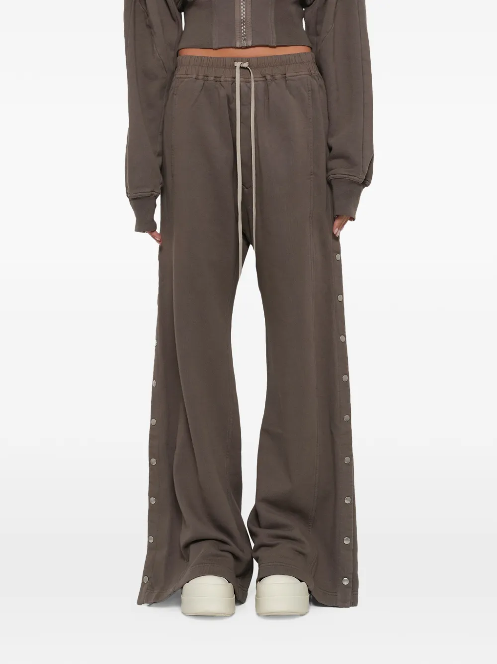 Rick Owens DRKSHDW Pusher trainingsbroek met drukknoop Bruin
