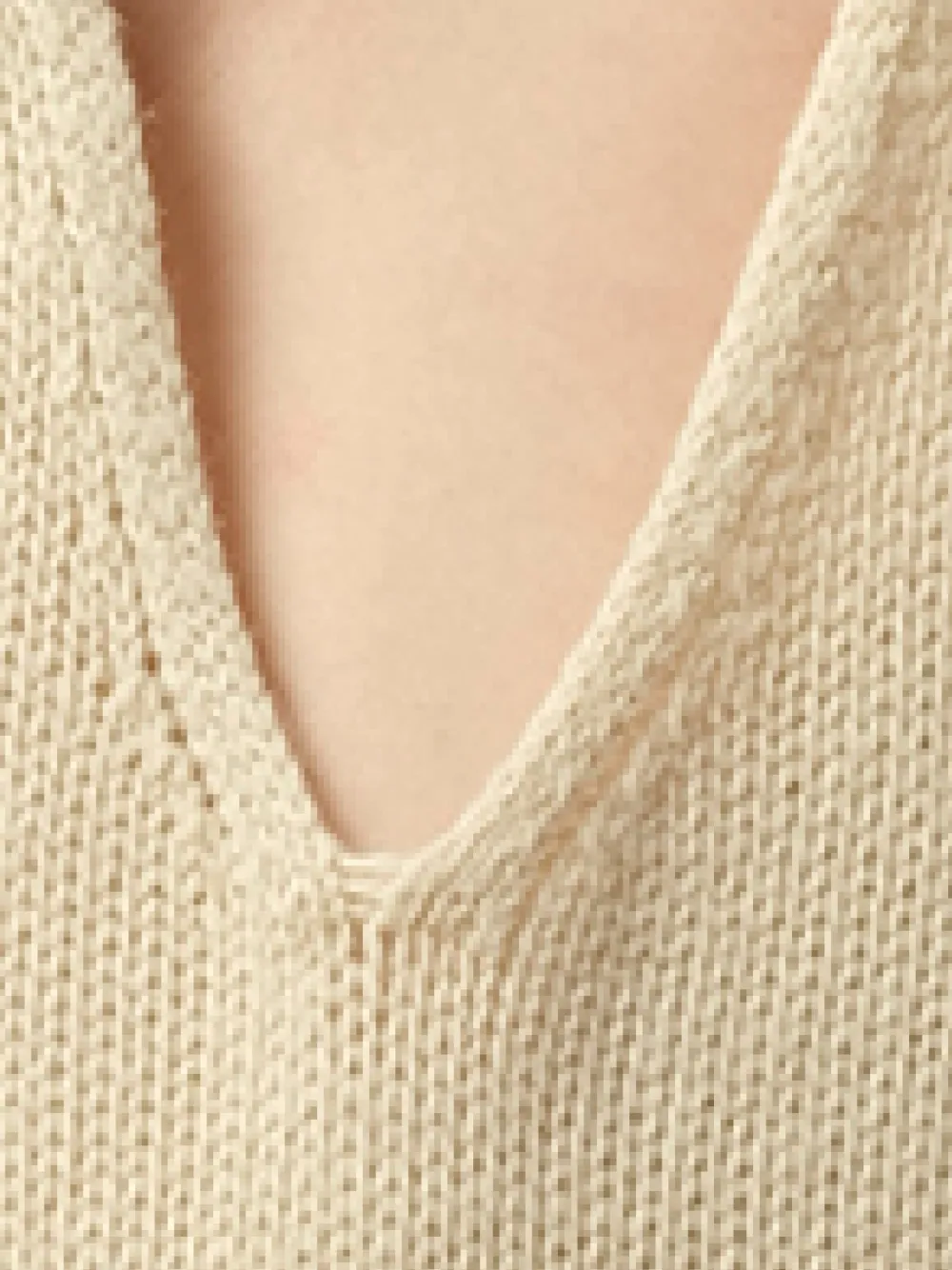 Lanvin Mouwloze trui met V-hals Beige