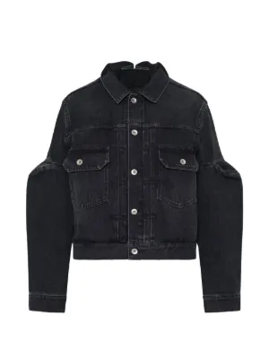 ジャケット・アウター Wool Suiting x Denim Jacket sacai Sacai Wool Suiting x Denim Jacket | Black | FARFETCH BH