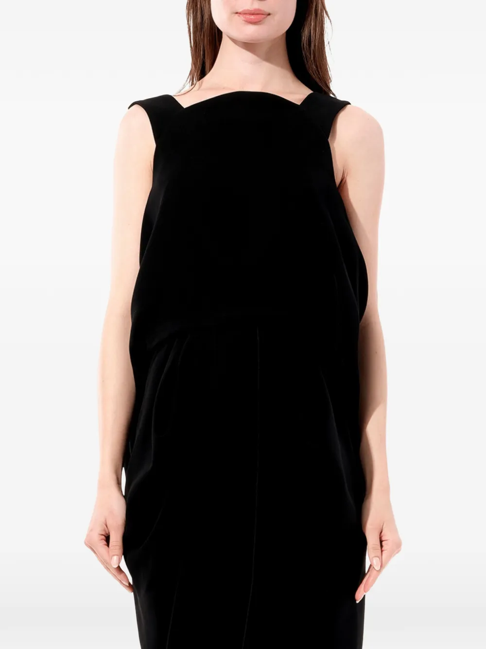 Balenciaga open-back draped dress - Schwarz