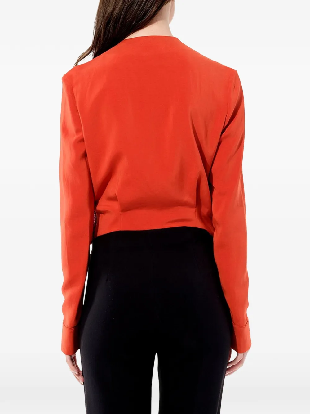 Balenciaga Tweed jack met vlakken Oranje