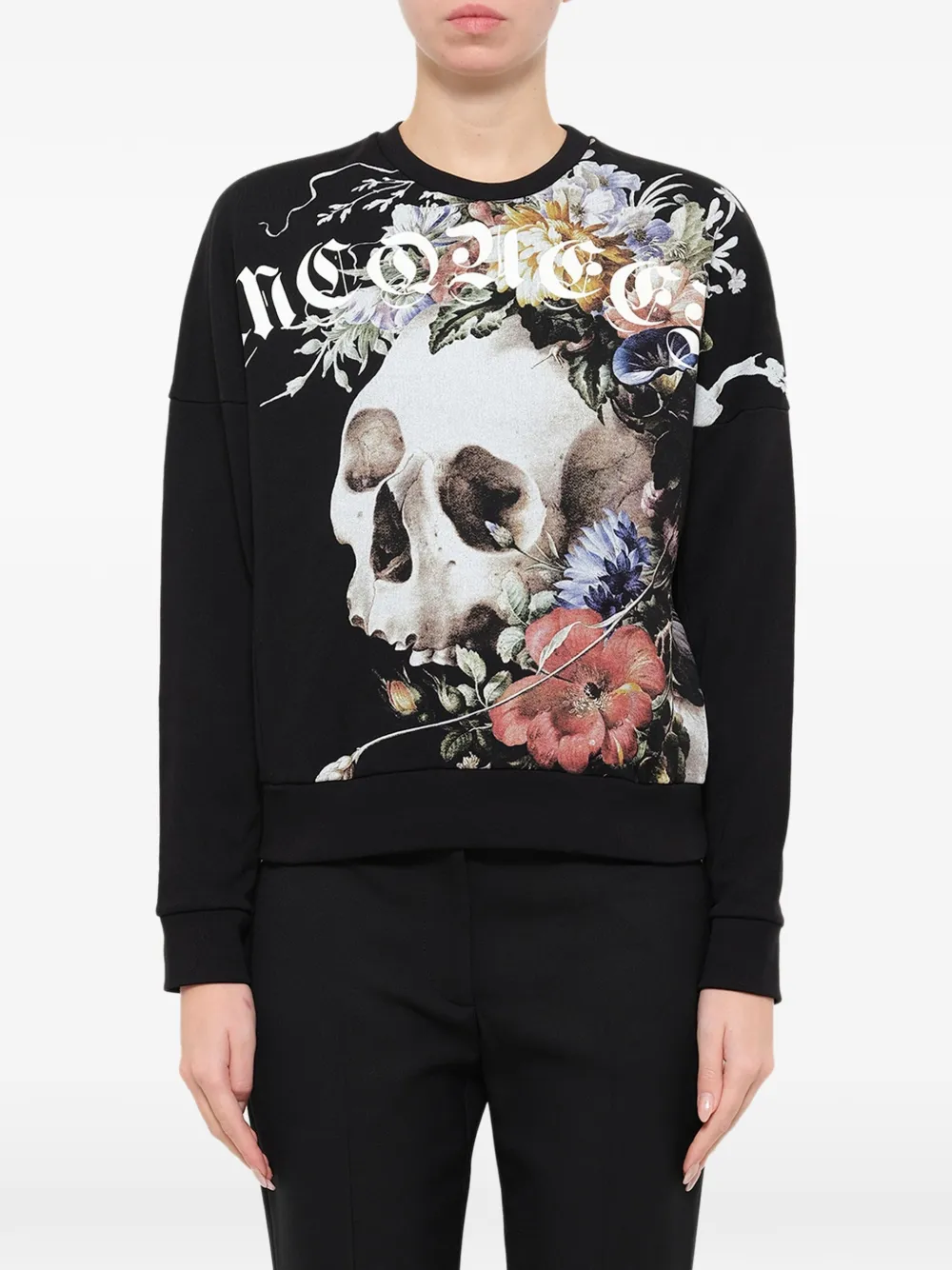 Alexander McQueen Dutch Masters skull-print sweatshirt - Nero