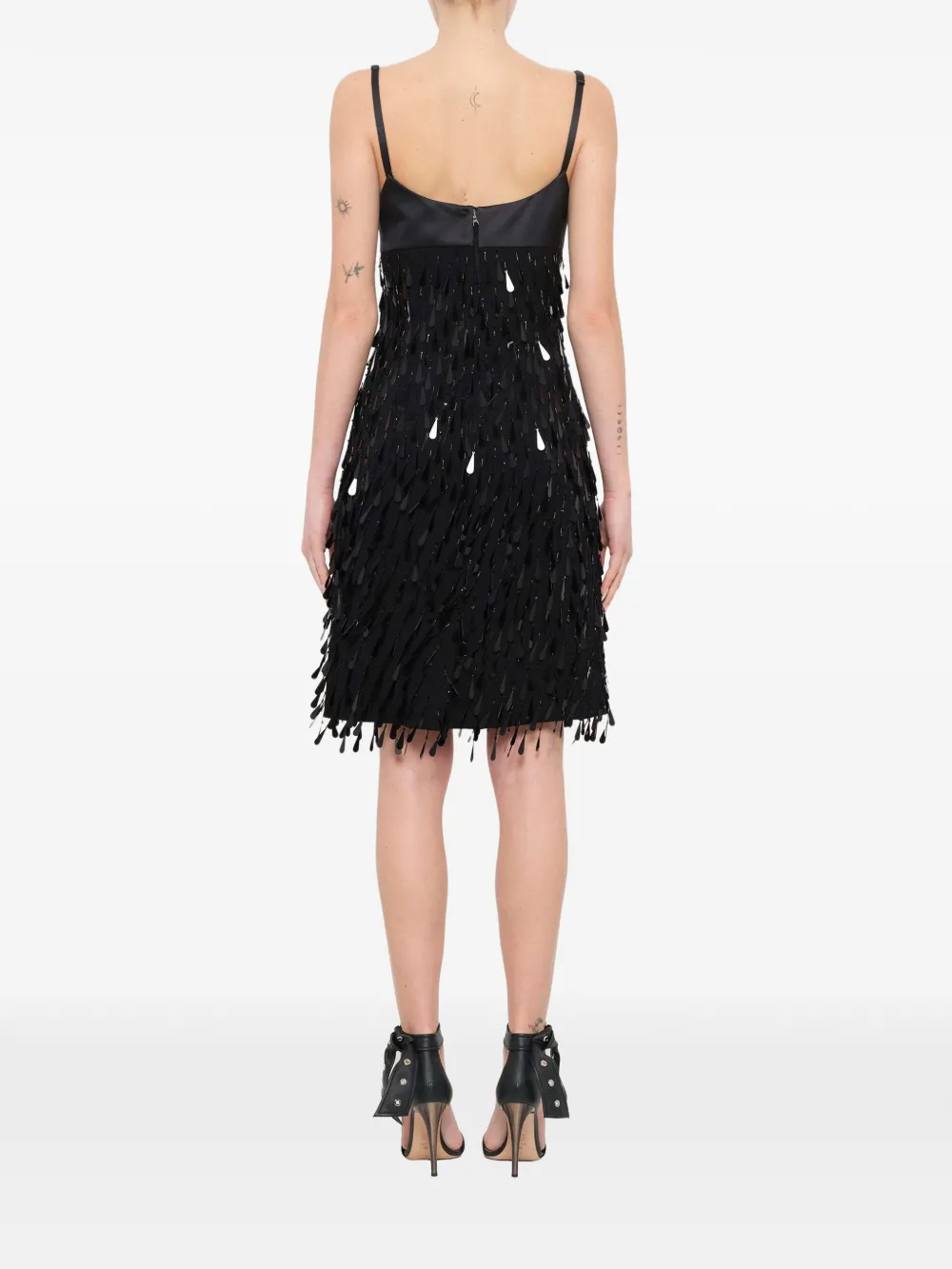 Marc Jacobs Wollen mini-jurk verfraaid met pailletten Zwart