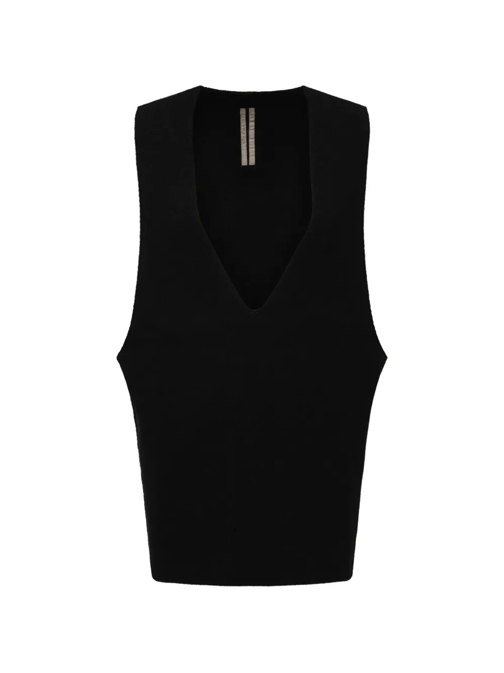 Rick Owens V-neck tank sweater - Black