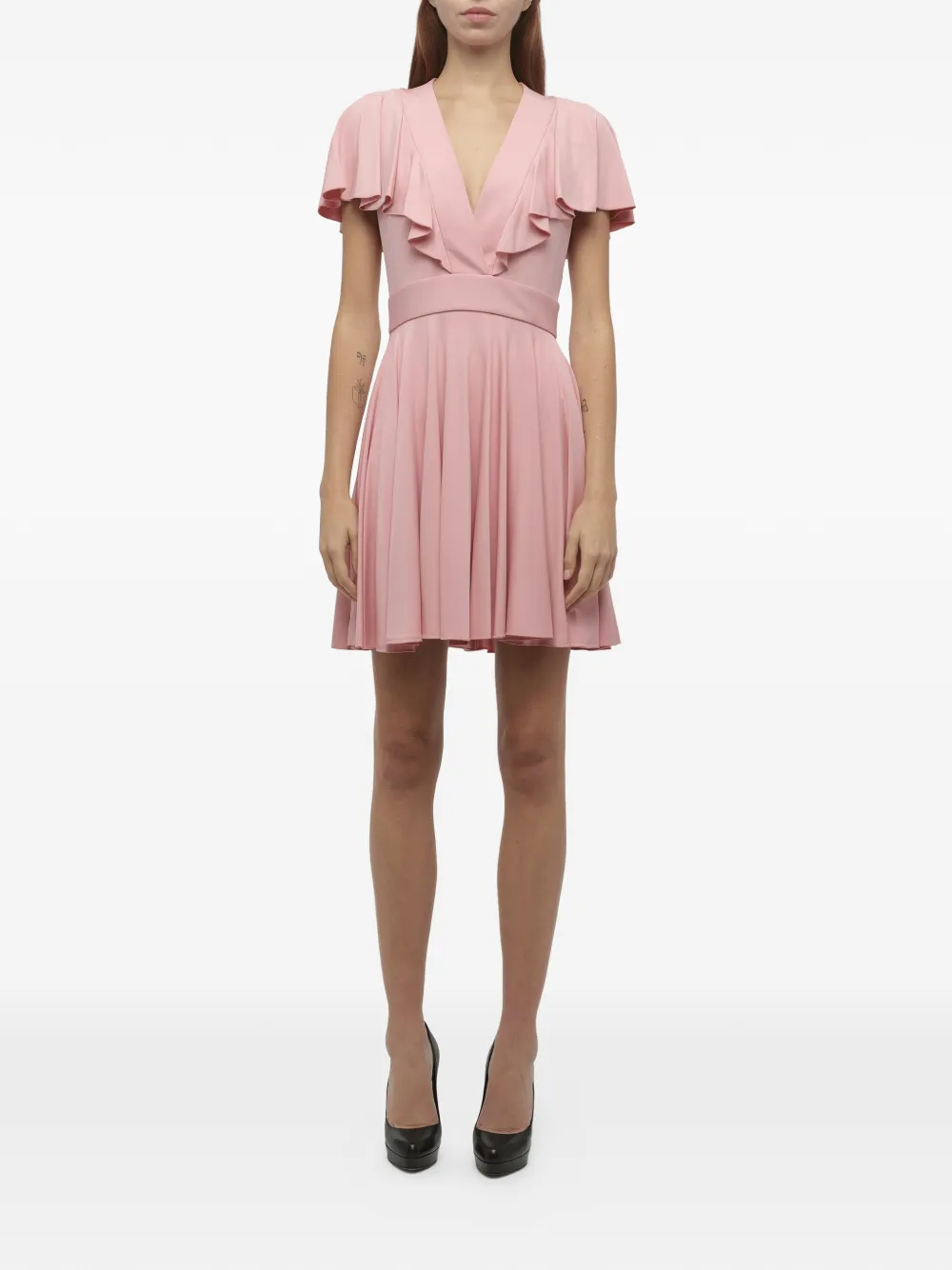 Alexander McQueen Geplooide jurk met ruches Roze
