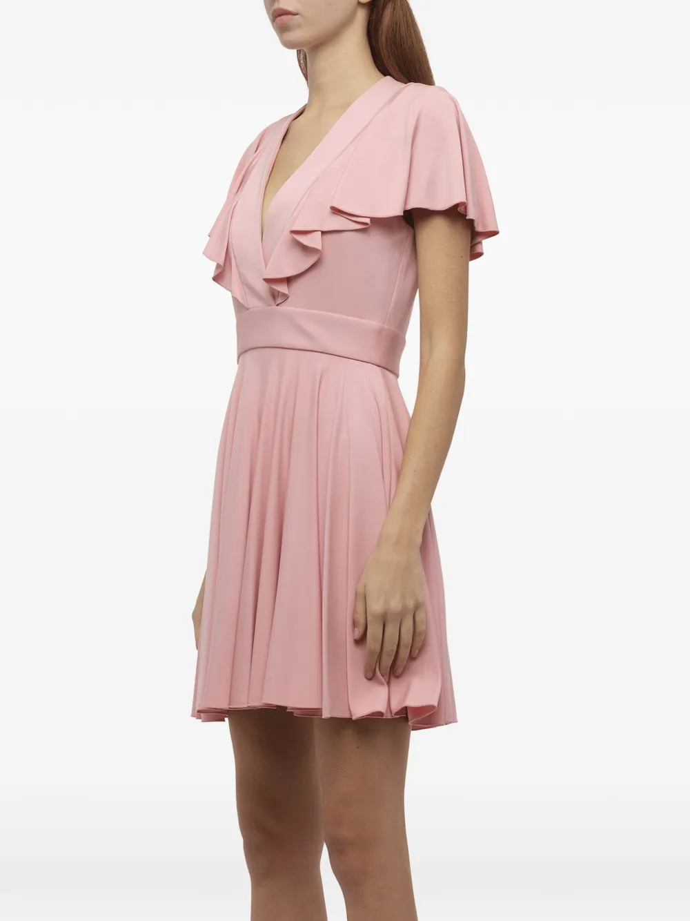 Alexander McQueen Geplooide jurk met ruches Roze