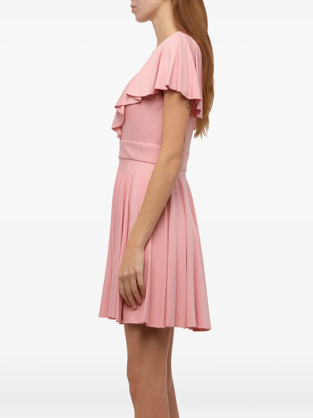 Alexander McQueen Geplooide jurk met ruches Roze