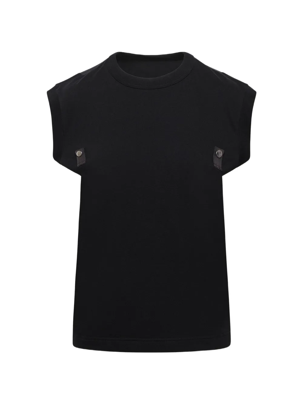 sacai stud-detail T-shirt - Schwarz