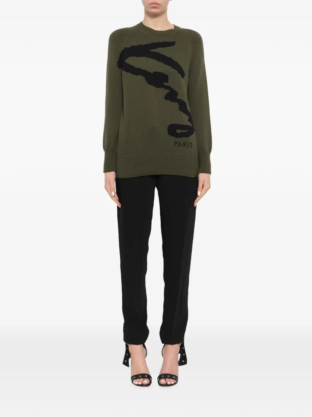Kenzo Trui met raglanmouwen Groen