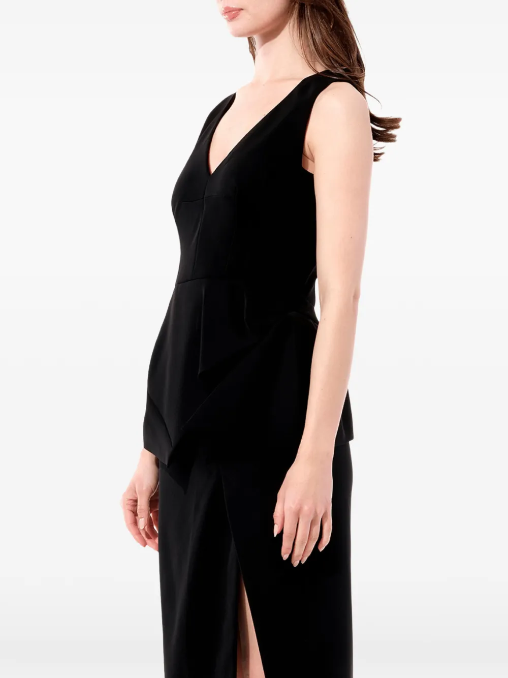 Balenciaga Midi-jurk met V-hals Zwart