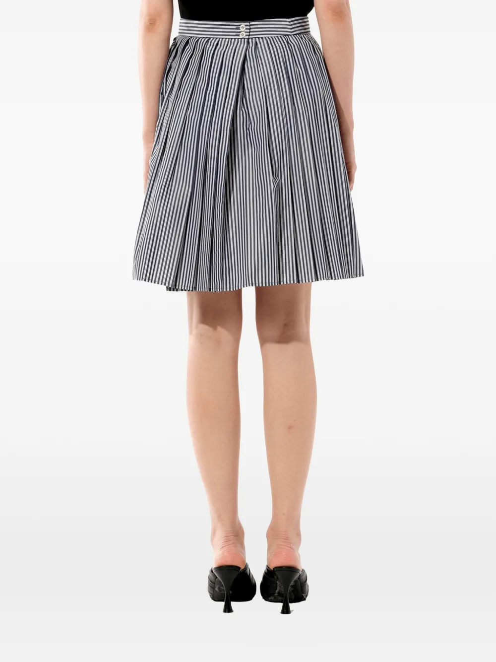 Balenciaga Gestreepte plooirok Blauw