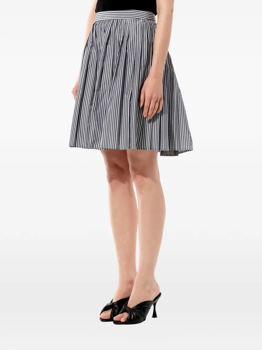 Balenciaga Gestreepte plooirok Blauw