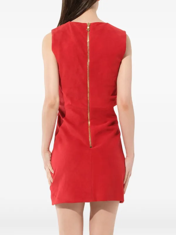 red leather wrap dress Ashley Graham Faux Leather Wrap Dress | Red | Plus 3X