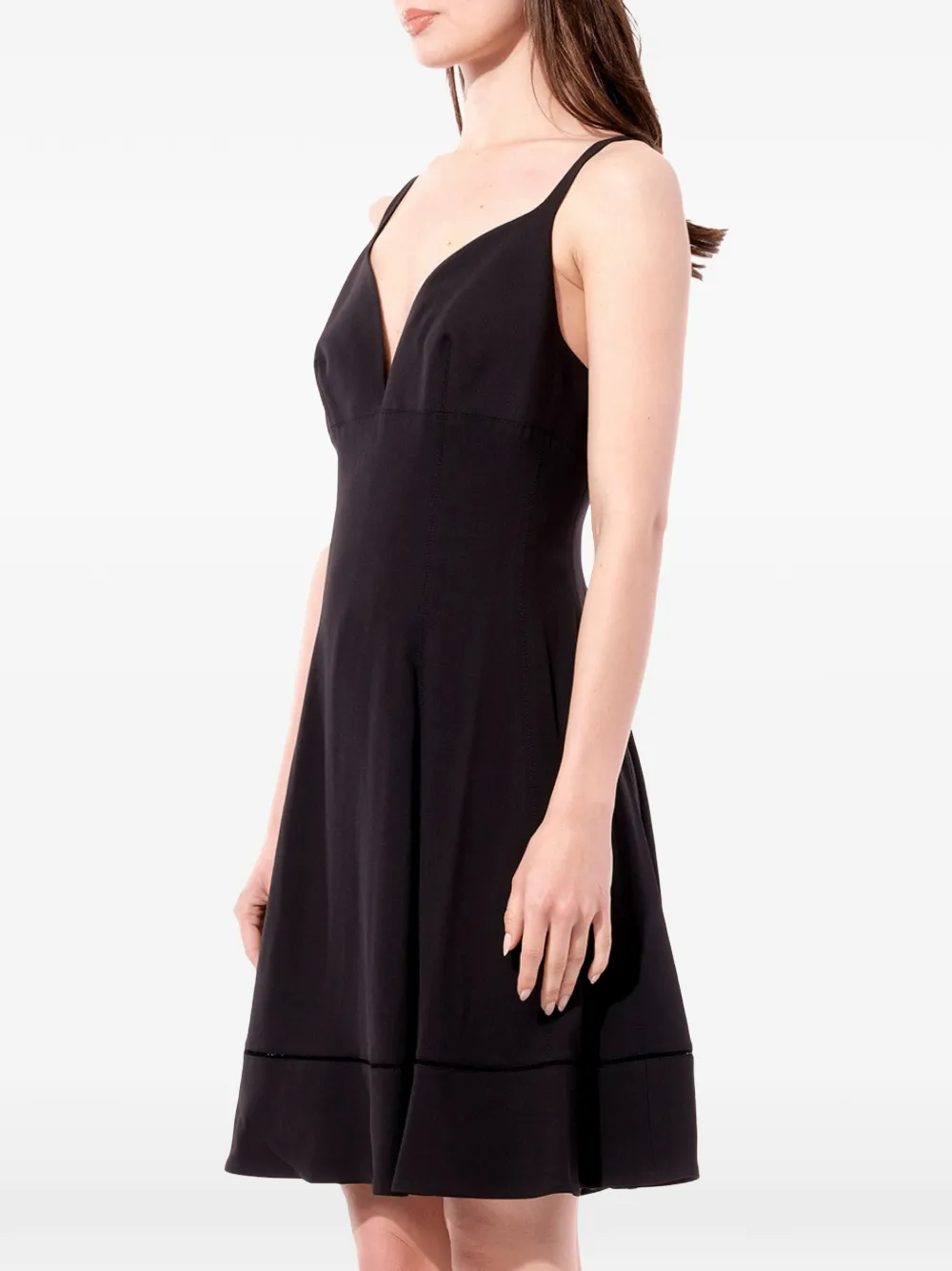 Balenciaga Mini-jurk met V-hals Zwart