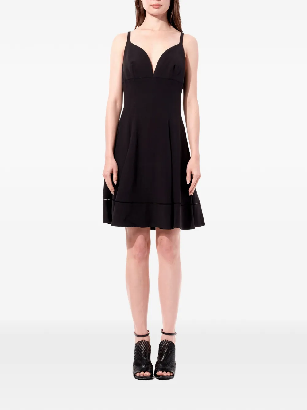 Balenciaga Mini-jurk met V-hals Zwart