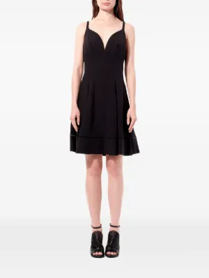 balenciaga v neck layered midi dress V-neck Layered Midi Dress