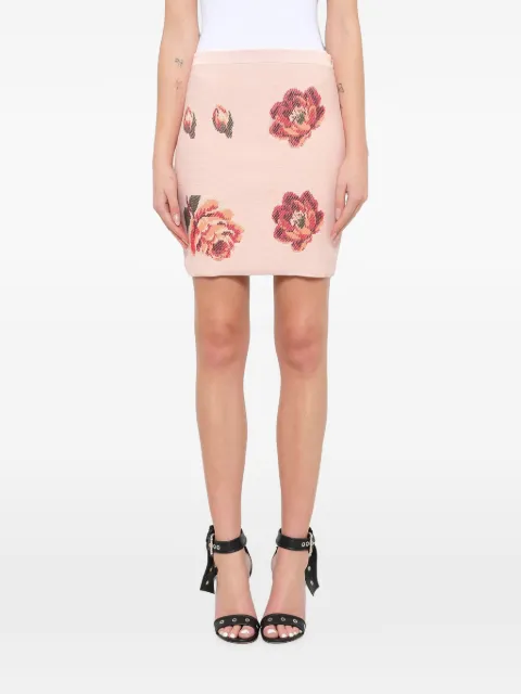 Alexander McQueen falda corta con motivo de tapiz en jacquard