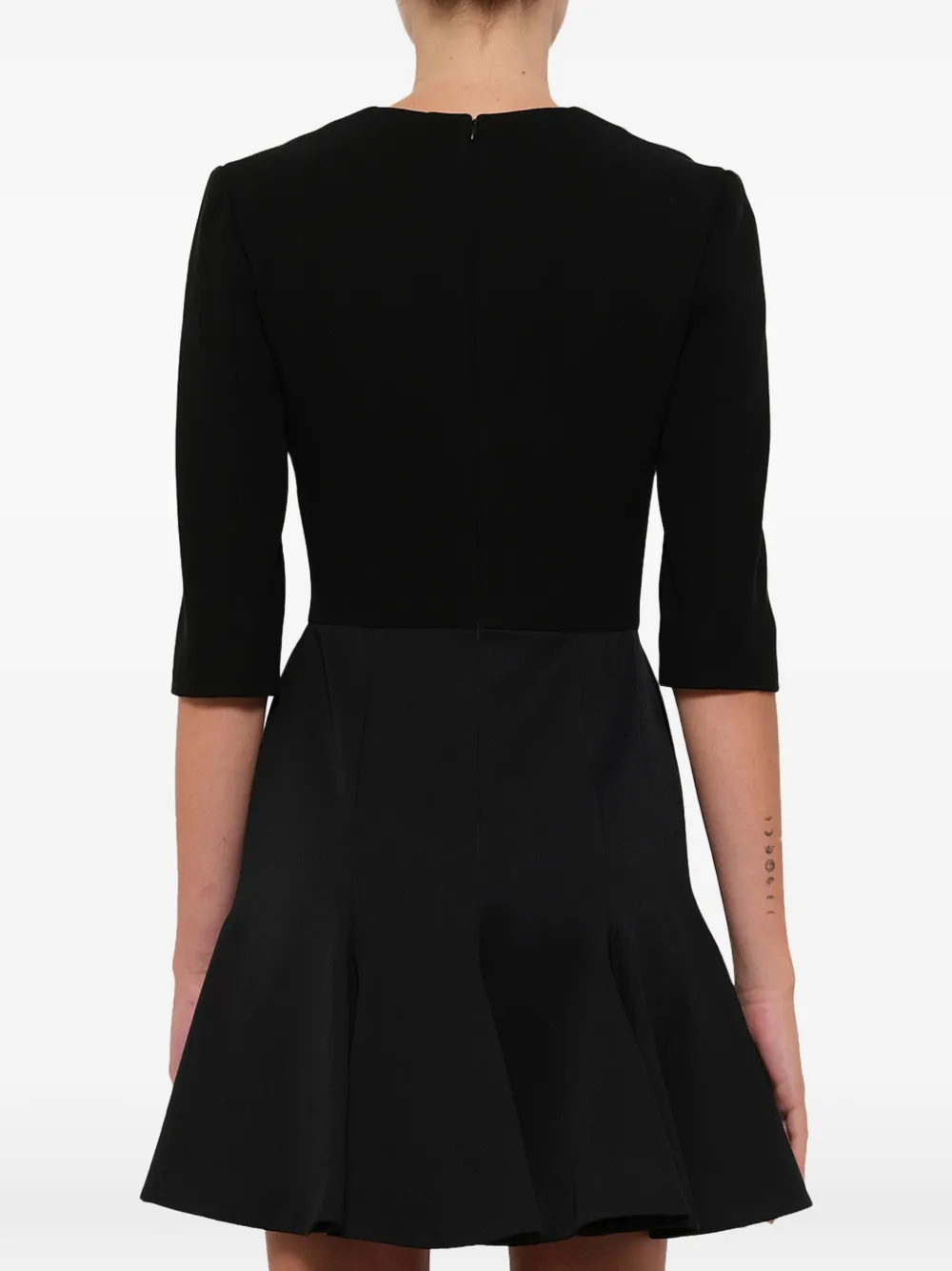 Alexander McQueen Flared jurk met godet vlak Zwart