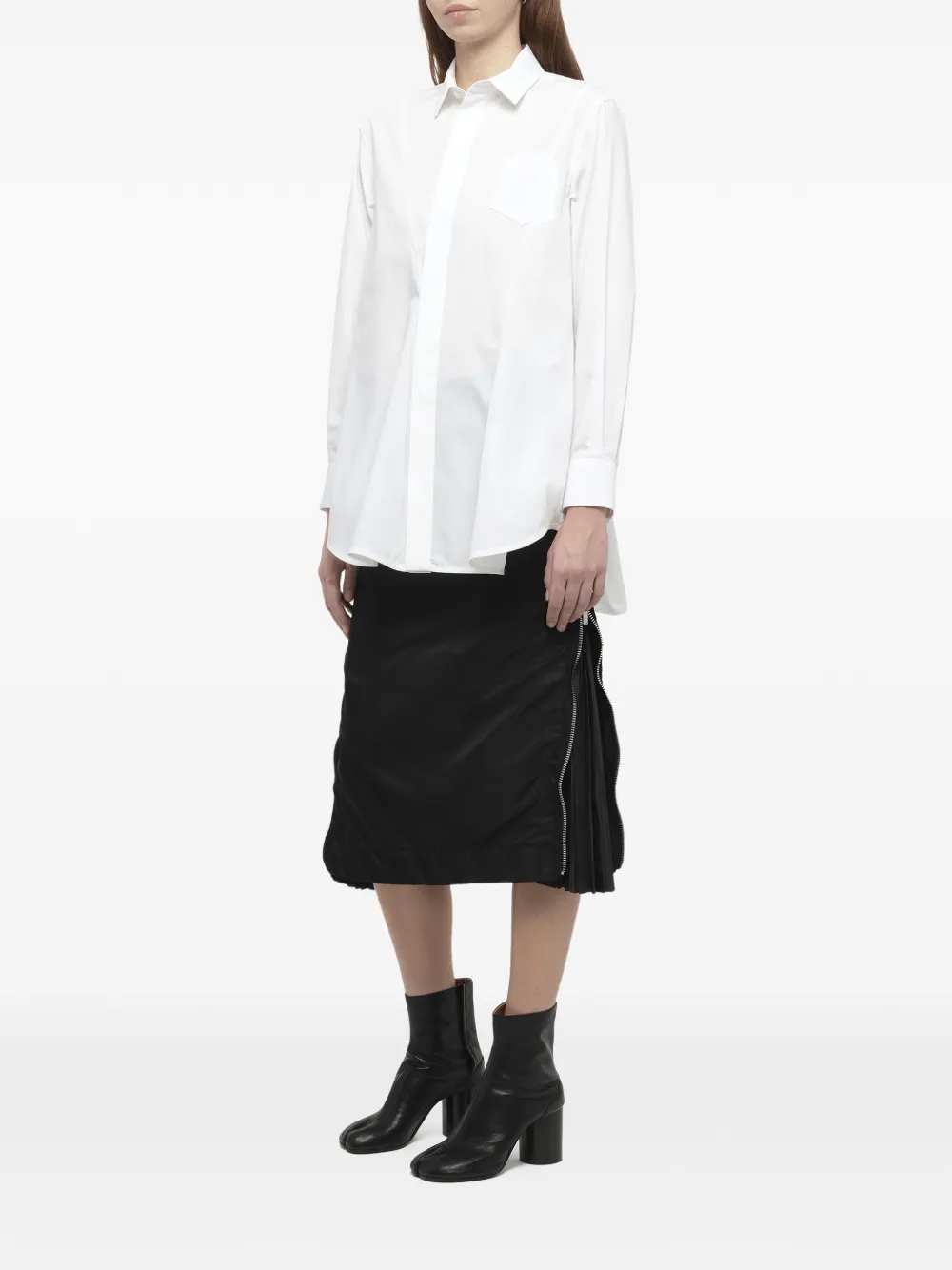 sacai Blouse met borstzak Wit