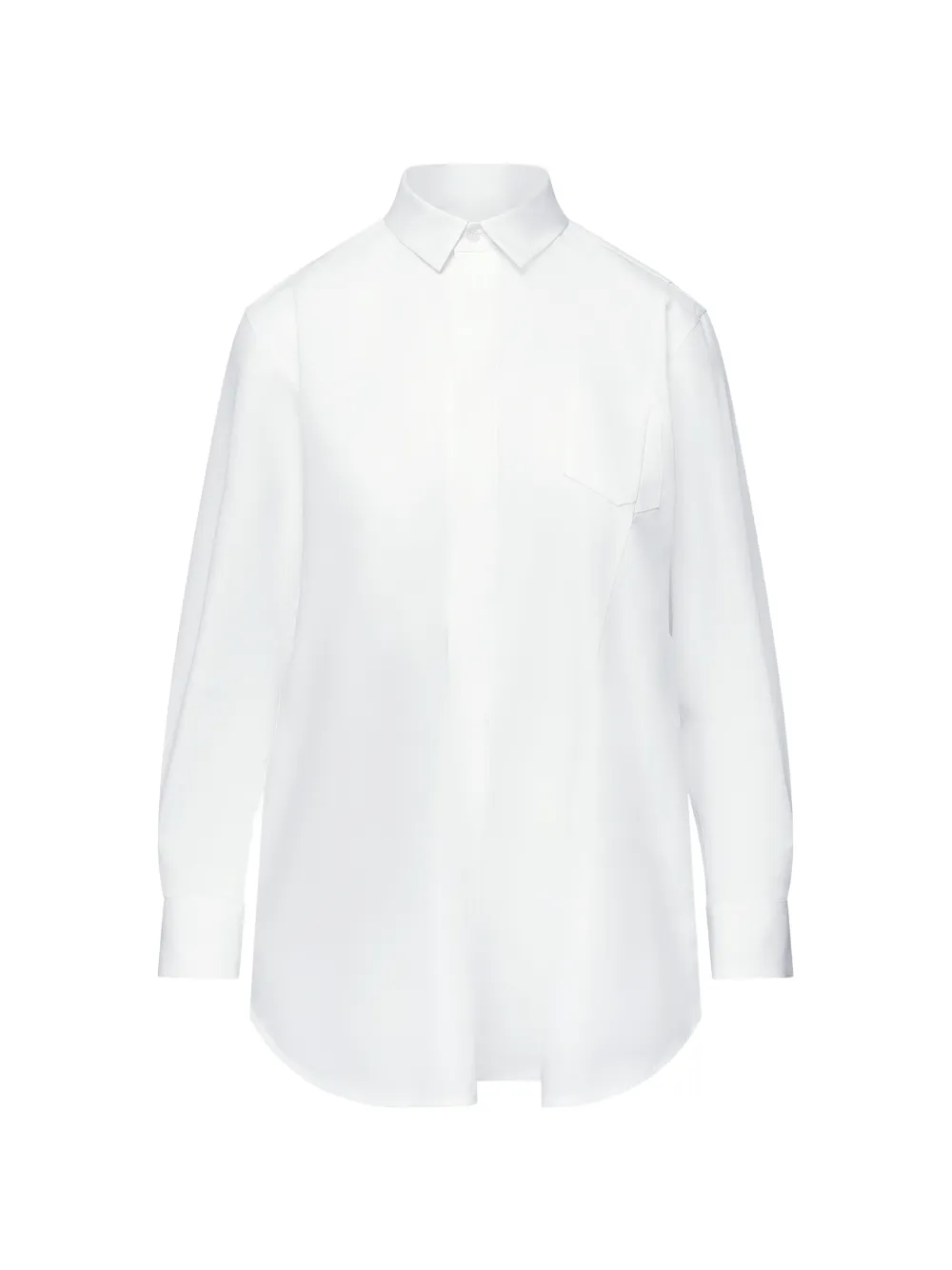 sacai chest-pocket poplin shirt - Weiß