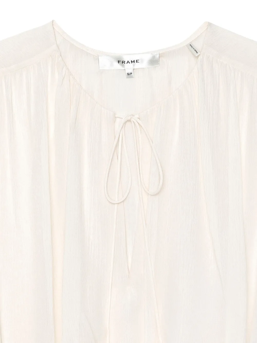 FRAME The Wave top met striksluiting Beige