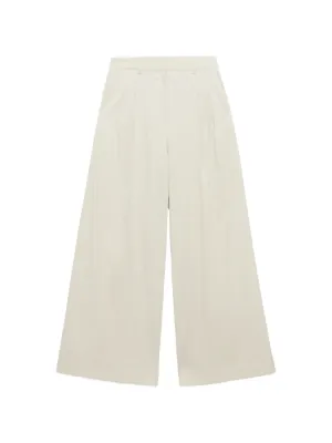 MM6 Maison Margiela プリーツ ワイドパンツ | ニュートラル | FARFETCH JP