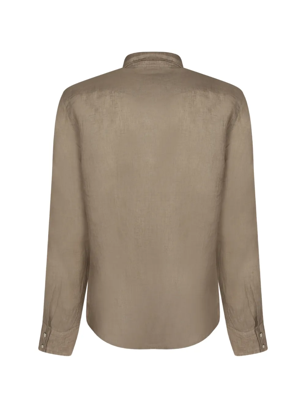 Dell'oglio Western-Yoke overhemd met klepzak Beige