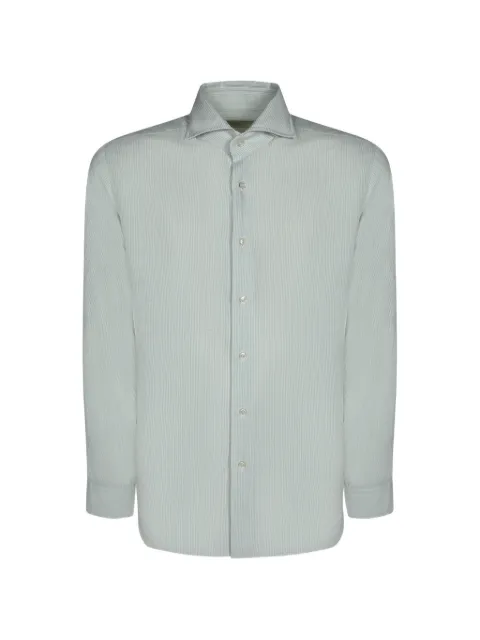 Dell'oglio vertical-stripe spread-collar shirt