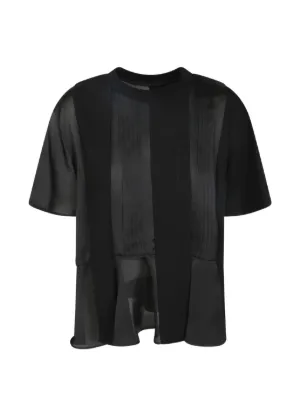 Sacai Pinstripe Cropped Shirt | Blue | FARFETCH