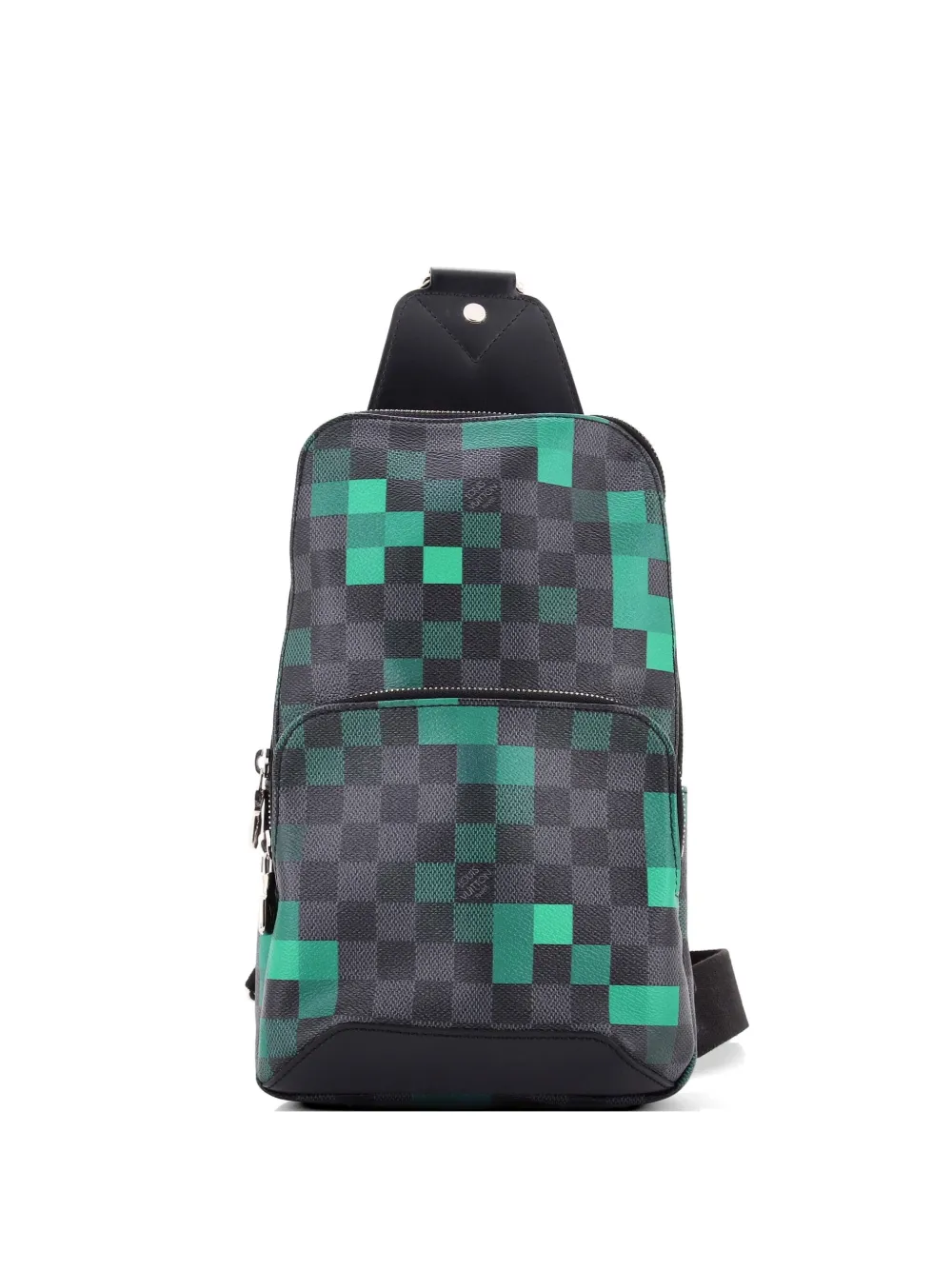 Louis Vuitton Pre-Owned Avenue Sling Bag Limited Edition Damier Graphite Pixel Schultertasche - Grün