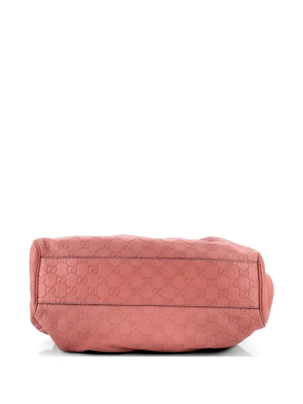 Gucci Pre-Owned スーキー グッチシマ レザー ミディアム ハンドバッグ