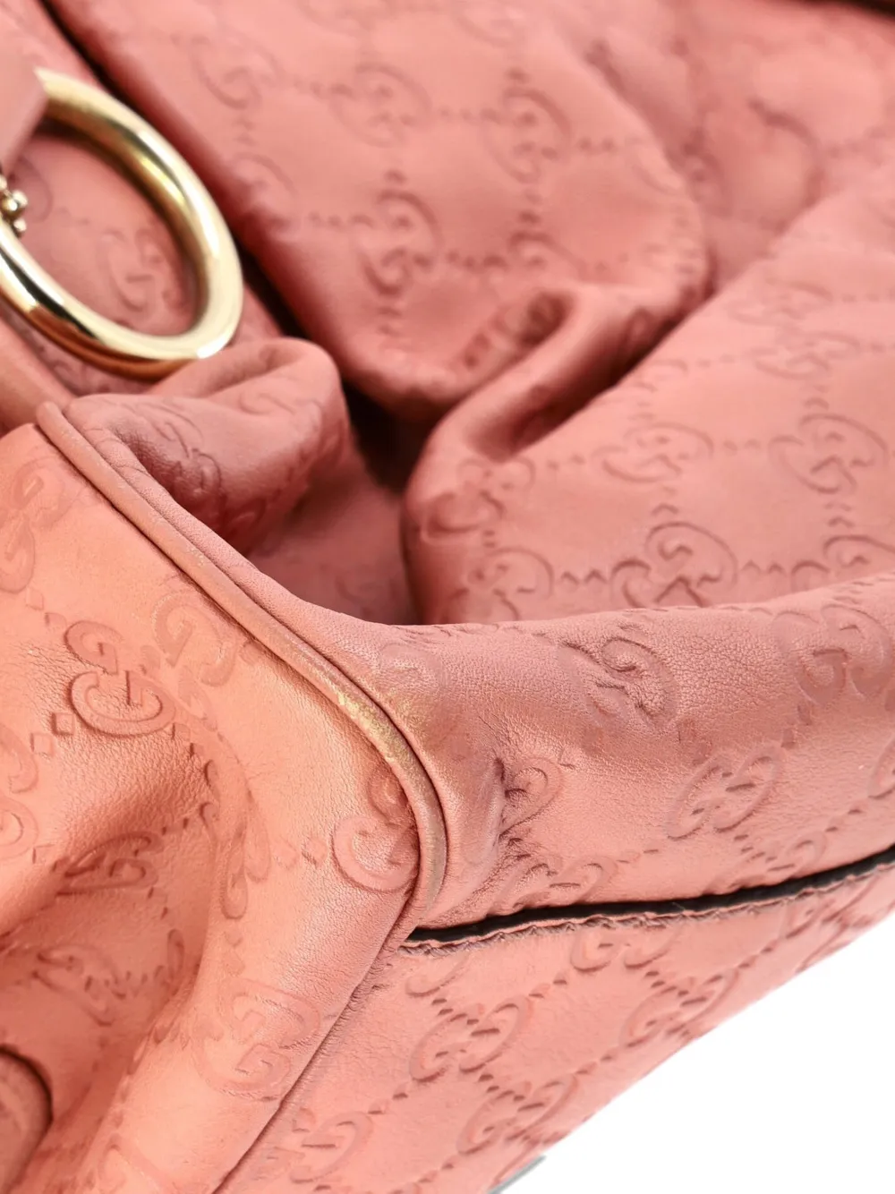 Gucci Pre-Owned スーキー グッチシマ レザー ミディアム ハンドバッグ