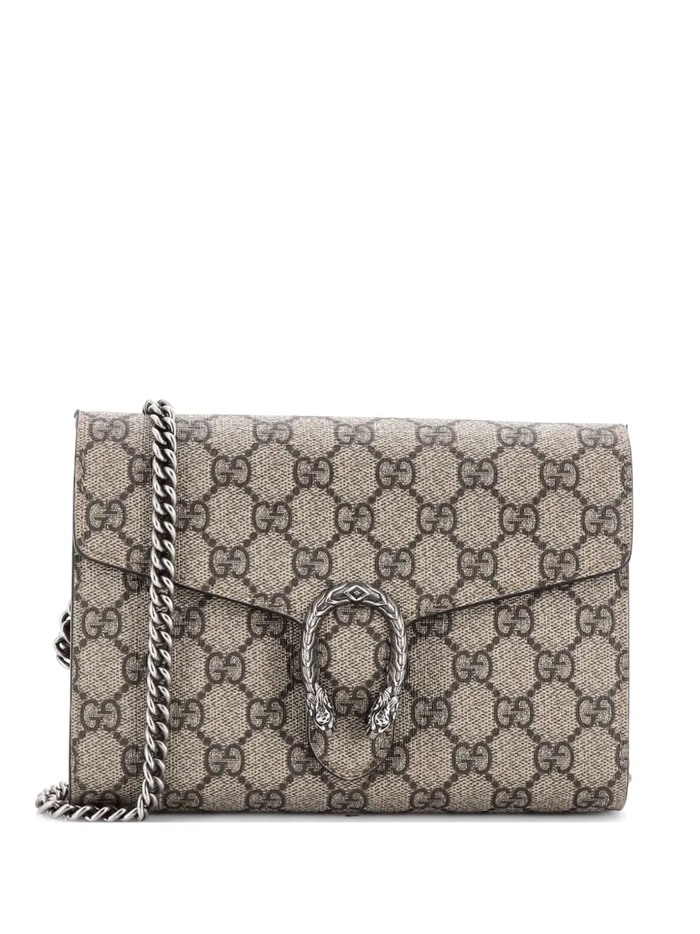 Gucci Pre-Owned Dionysus Chain Wallet GG Coated Canvas Small crossbody bag - Brown