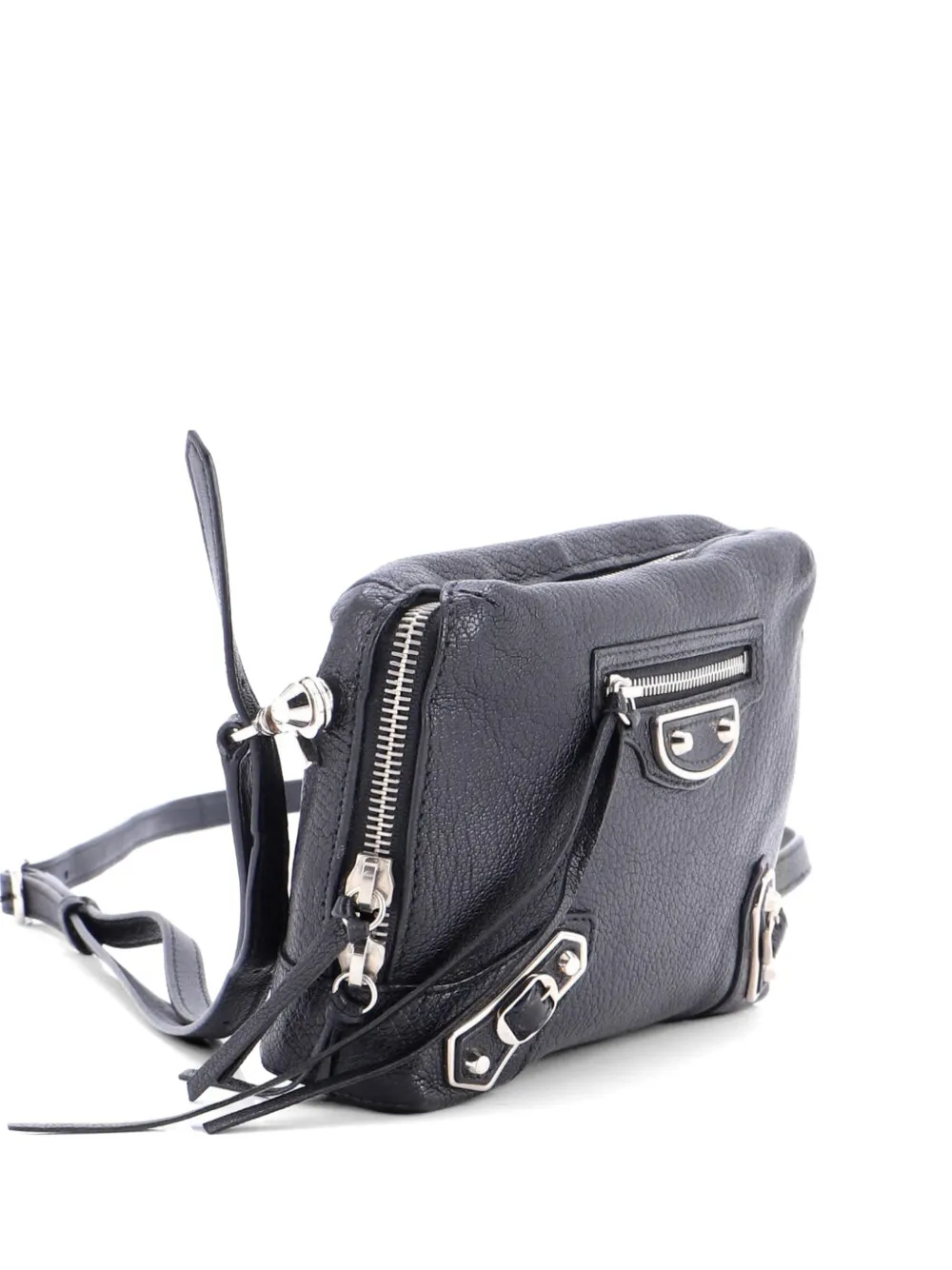 Balenciaga Pre-Owned Classic Studs Chain Reporter Leather XS crossbody bag - Nero