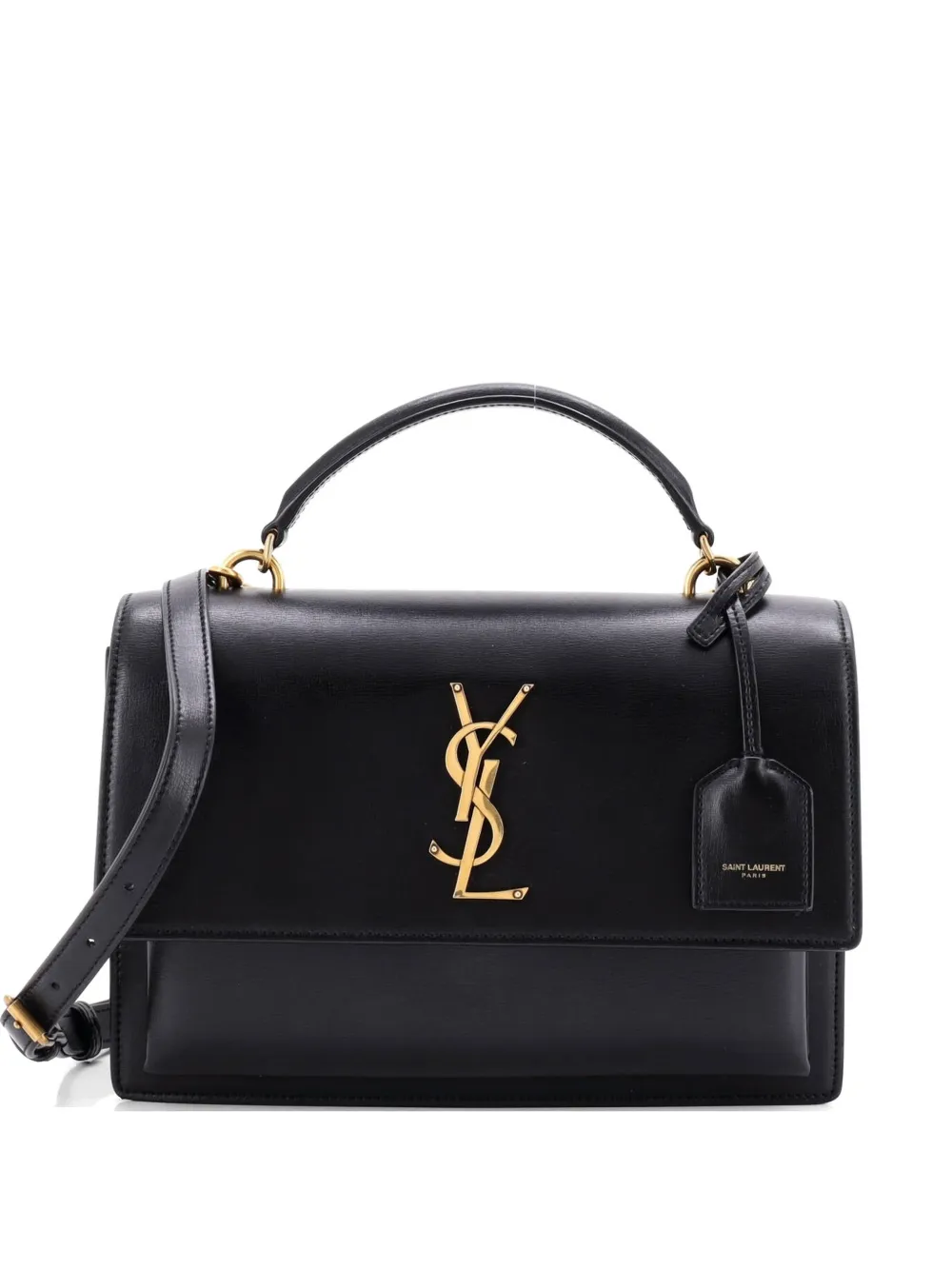 Saint Laurent Pre-Owned Sunset Top Handle Leather Medium shoulder bag - Schwarz