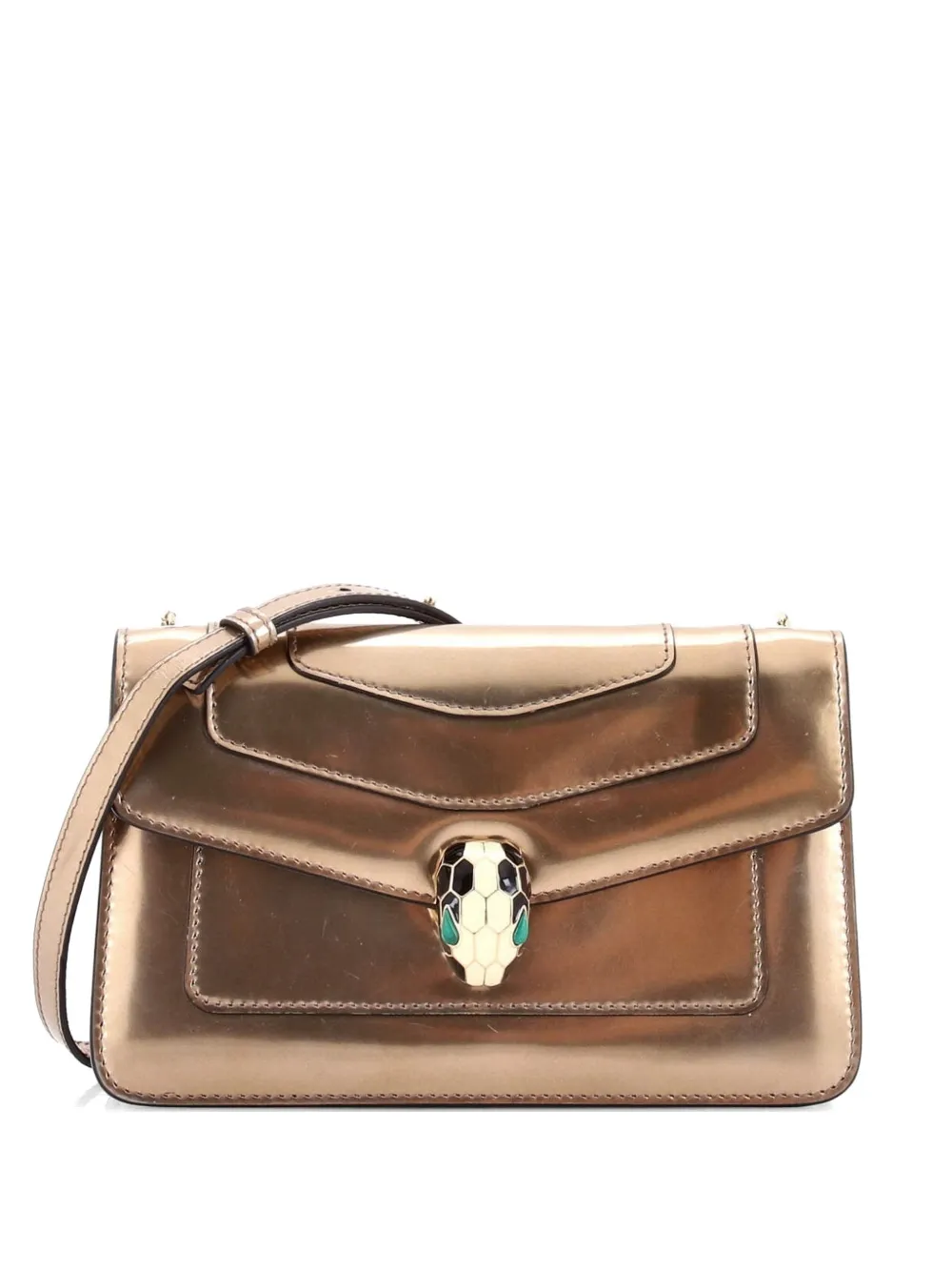 Bvlgari Pre-Owned Serpenti Forever Metallic Leather Small shoulder bag - Oro