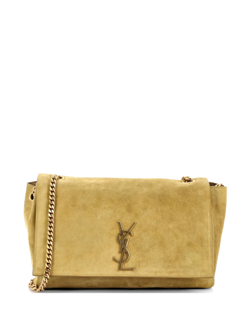 Saint Laurent Pre-Owned Classic Monogram Reversible Suede and Leather Medium shoulder bag - Toni neutri