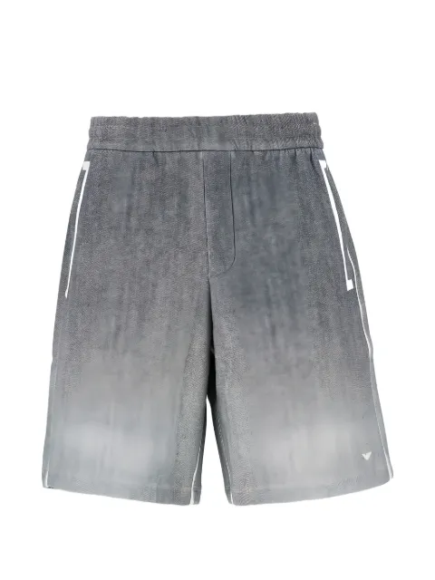 Emporio Armani gradient-print side-stripe shorts