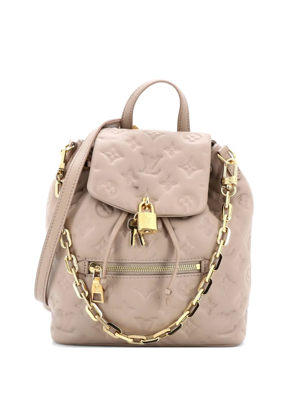 Louis Vuitton Pre-Owned Coussin Monogram Embossed Lambskin PM backpack - Neutrals