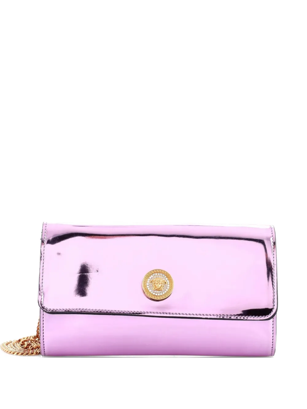Versace Pre-Owned La Medusa Clutch on Chain Patent crossbody bag - Viola